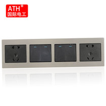 86 type hotel conjoined switch socket panel combination Hotel bedside table control switch Guest room control switch