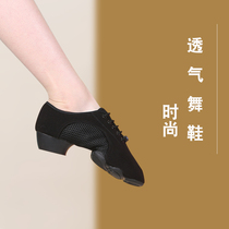 GY ladies Latin dance shoes teacher shoes square dance shoes low heel Oxford cloth dance shoes womens soft bottom practice shoes