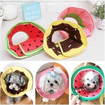 Petstyle fruit sweet cat dog Elizabeth ring cotton canvas dog headgear pet neck sleeve