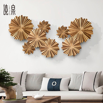 New Chinese living room background decoration wooden wall decoration pendant three-dimensional porch Wall Wall decoration