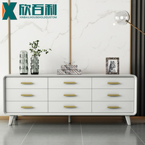 Nordic light luxury pure solid wood 369 bucket cabinet Italian minimalist entrance partition cabinet Simple modern bedroom locker