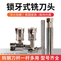 R390 R390 MTF08 10 split quake-proof milling cutter head locking tooth milling cutter bar One-pole multipurpose tungsten steel cutter bar