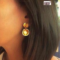  Spanish niche trend brand UNOde50 double wafer earrings earrings handmade minimalist light luxury gold-plated without sensitivity