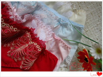 Foreign trade export exquisite cotton comfortable and fresh beautiful mid-waist triangle unscented lady underwear New year Big Red