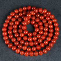 52 75 grams (full color meat) persimmon red southern red agate bracelet necklace multi-circle Buddha beads 6 9-7 2mm
