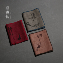 Yanxiangfang tea towel Cotton linen pot towel thickened absorbent tea mat Chinese style Zen tea cloth Kung Fu tea accessories