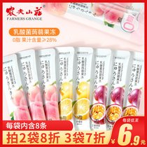 Farmers Villa Jelly 0 Grease Suction Freeze Pudding Bulk Konjac Lactic Acid Lactic Acid Bacteria Jelly Mesh Red Little Snack