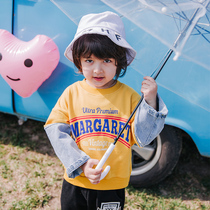 imsweet boy sweater tide 2019 new childrens Korean version of the round neck pullover coat in the big childrens spring clothes