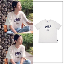 Zhou Yutong same style ~ INstudio20 spring and summer Korea MMLG digital logo couple printed short sleeve t-shirt