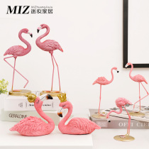 Nordic Flamingo Ornament Bedroom Girly heart ins style TV cabinet Home decoration newlywed wedding gift