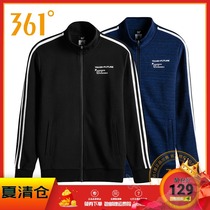 361 degree mens clothing 2020 spring and autumn new webbing stitching sports jacket 361 stand collar comfortable placket sweater mens tide