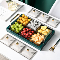 Fruit tray Living room Home Candy Dried Fruit Containing Box Creative Net Black Tea A Few Nuts Fruit Pan Light Lavish New