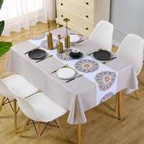 Table cloth waterproof and oil-free cloth art table cloth Chinese style wind rectangular pvc tea table cushion domestic table cloth