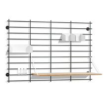 Nordic ins style simple storage finishing Wrought iron pylons Metal shelves Wall decoration grid storage shelves