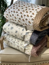ins big goose bean quilt retro floral single soybean fiber spring and autumn quilt 1 5 meters winter quilted childrens bean blanket