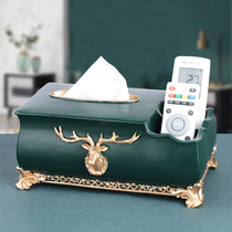 Light luxury style American tissue box ornaments coffee table napkins paper box home living room paper box table paper box high-grade