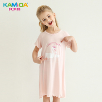Kamata girl nightgown summer baby princess style summer cute super cute girl parent-child mother and daughter Summer pajamas