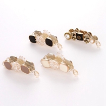 Vertical hairpin banana clip vertical clip horsetail clip high-grade Pearl non-slip back head vertical card temperament twist clip hairclip