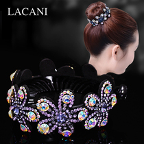 Korean rhinestone ball head tie hair curler adult headband flower head Hairband simple elegant hair hoop accessories