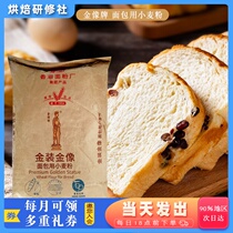 Golden Statue Bread Powder 25kg bread Pink with high gluten wheat flour toast Baking Pizza Hotel Commercial Big Packaging