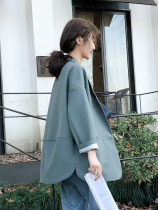 Gangfeng blazer womens hanging sense leisure British style design sense niche Korean European station shoulder lady suit
