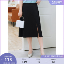 MSShe big code womens dress 2022 new summer dress fat mm loose oak rear waist open fork long and half body dress 200 catty