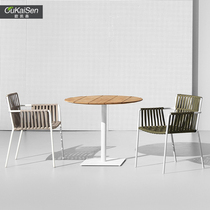 Outdoor tables and chairs combined casual vine coffee shop dessert café outdoor garden garden balcony three or five pieces