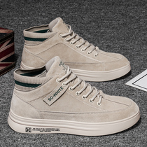 2021 new high board shoes mens Martin boots Korean version of the trend wild trendy shoes autumn in the net red overflowing tooling