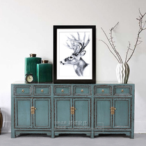 New Chinese Solid Wood Retro made of old Xuanguan Cabinet cabinet Cabinet Side Cabinet Solid Wood Hopper Cabinet Dining Side Cabinet minimalist Hyundai 2 m