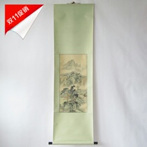 Yushan School of Painting in the 1970s hand-painted on silk without money hanging scroll Chinese painting landscape painting has been mounted original manuscript freehand calligraphy and painting living room