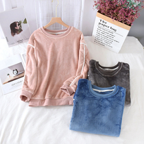 Pajamas Woman Autumn Winter Coral Fleece Plus Suede Thickening Warm Cute Sweet And Beautiful Korean Version Flannel Female Home Suit Suit
