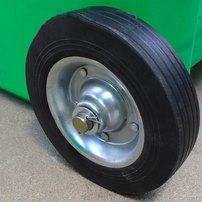 100120240L l plastic trash can outdoor big wheel big trash can wheel axle wheel hub 240 through the heart of the wheel
