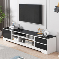 TV cabinet tempered glass coffee table combination simple modern small apartment TV cabinet coffee table living room telescopic floor cabinet