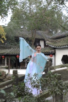 Logod Original Design Ancient Wind Yarn Clothes (Mountain with Fuss) floating comfort in the Flesh Rehearsal for Classical Dance