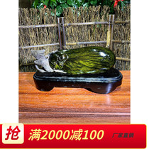 Ebony Cliff Cypress Wood Carving Ornament Living Room Gold Silk Phoebe Carving Handicraft Rat Lucky Animal Character Manufacturer