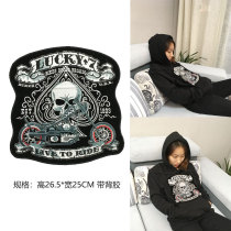  Personalized skull embroidery cloth stickers badge tide brand back patch DIY decoration extra-large clothing accessories