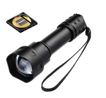 T20 rotary focus infrared 850 940nm night vision camera fill light 18650 rechargeable flashlight