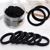  Head rope black thick high ponytail tie hair rubber band hair ring Hair rope elastic adult leather cover Head rope Rubber band hair ring