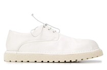 2021 MARSELL White Leather Mens Lace Derby Shoes