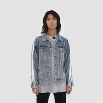 BONELESS WASHED OLD STREET SIDE PAINT DENIM JACKET LOOSE JACKET MEN
