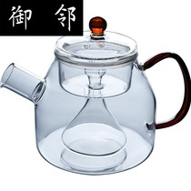 Household transparent glass teapot Steaming tea tea maker Heat-resistant tea kettle Kung Fu tea with filter cooking teapot jy