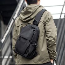 Oblique Satchel Casual Mens Chest Bag Fashion Brief single shoulder bag Han version Tide Card Students Twill Backpack Small Pack Trendy Men
