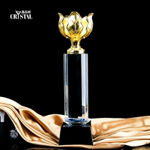 Special Hong Kong Bauhinia Metal Trophy trophy trophy trophy customized Bauhinia souvenirs custom lettering gift