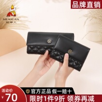 Scarecrow leather wallet women 2022 new cowhide short one-piece wallet long wallet multifunctional coin purse