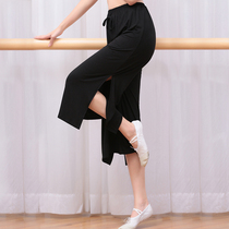 Split wide leg pants for women dance special pants Dance practice pants for women Loose straight pants Thin summer three-point pants