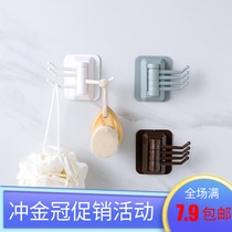 Rotating adhesive hook strong adhesive towel hanger bathroom wall shelf non-perforated non-marking hook