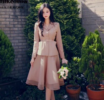 South Koreas official website milkcocoa September autumn womens French dream powder A-line fluffy fairy skirt long skirt