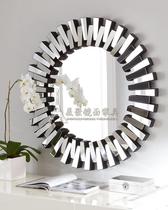 European soft decoration mirror entrance hall mirror fireplace mirror custom meal side mirror Hall background wall hanging mirror