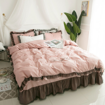 ins Maiden Heart Cotton Four Piece of Korean Lace Lace Lace Net Red Princess Fengsheet is set up 1 8m bed