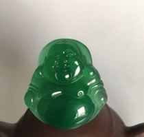 Natural Hetian Jade Jasper Emperor green jade Buddha smiles often open pendant pendant
